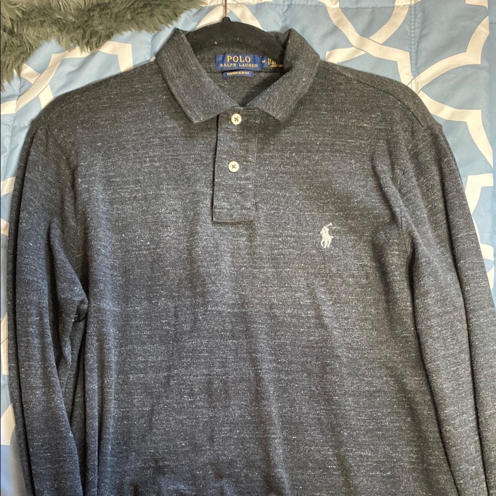 Polo by Ralph Lauren Gray Long Sleeve Polo Shirt